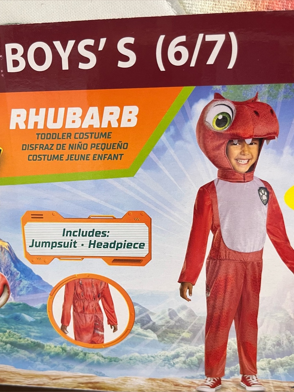 Rhubarb Paw Patrol Dino Halloween Costume Boys Kids S 6/7
